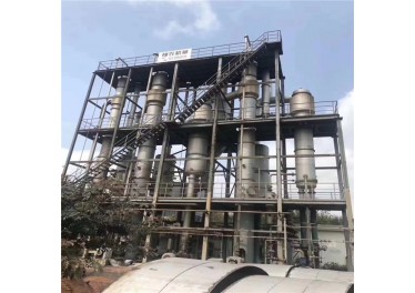 二手15吨三效浓缩蒸发器降膜蒸发器钛材蒸发器